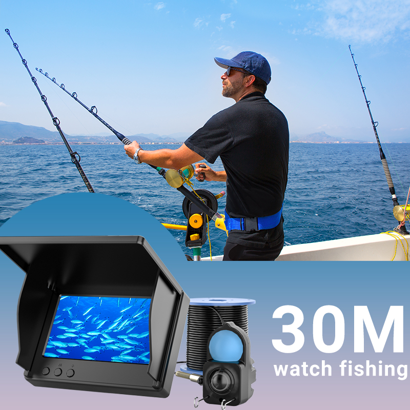 IP68防水水中釣りカメラ、モニター付きポータブル魚群探知機 - Fishing Boat Depth Finder のレビューと価格