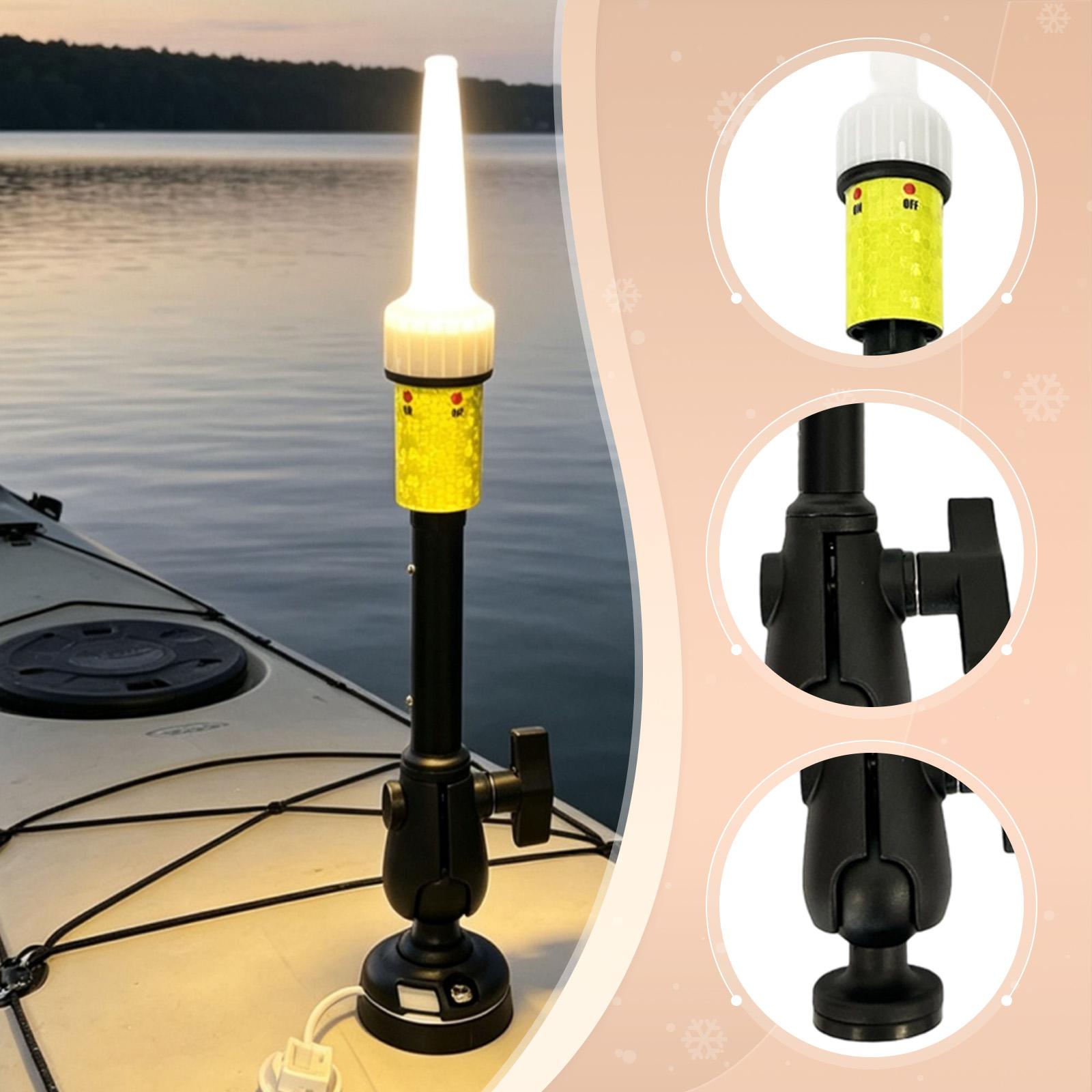 カヤックライト ポータブルカヤックアクセサリー 360度回転 - Fishing Boat Navigation Light のレビューと価格